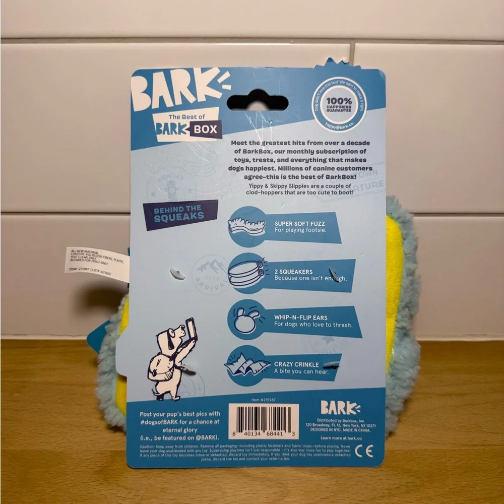BARK Yippy & Skippy Slippies Dog Toy | Brand New